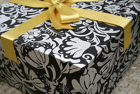 How to cover a card box with wrapping paper