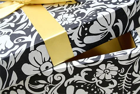 Covered Card Box for Weddings - how to cover a box with decorative paper