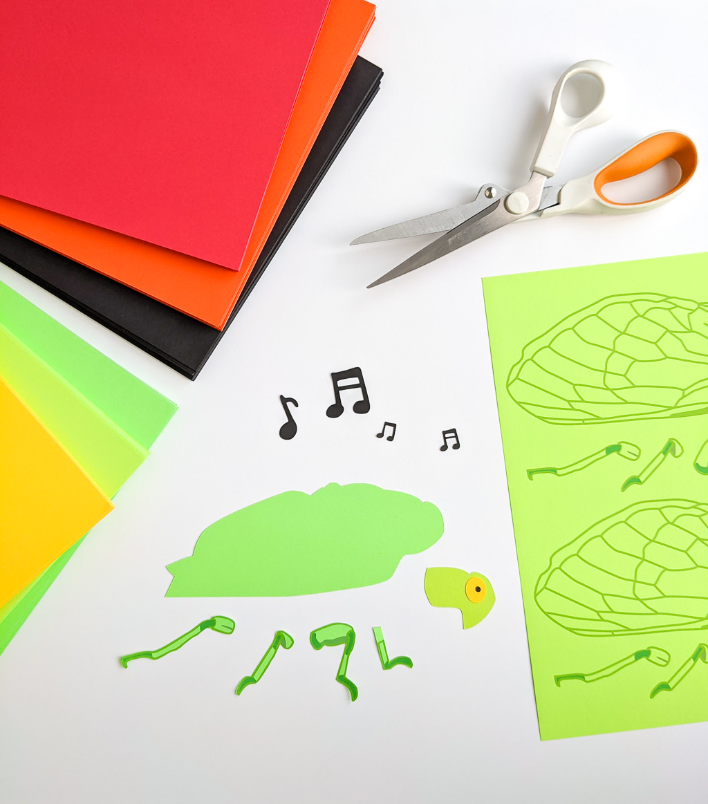 Paper cicada insects summer craft for kids