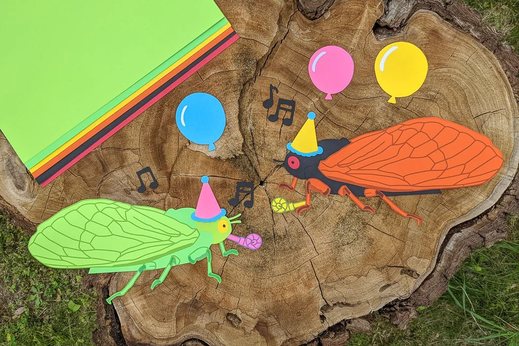 Cute paper cicadas summer kids craft