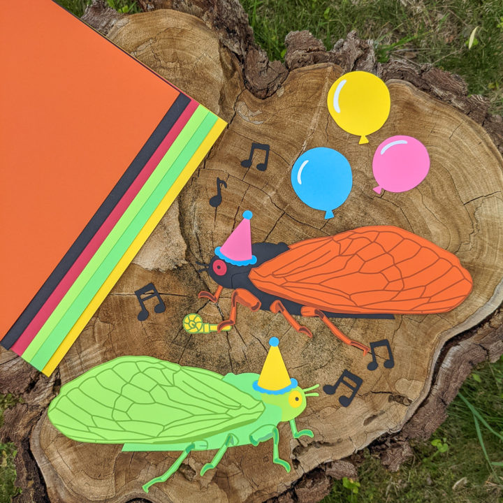 Paper cicadas cute summer kids craft idea