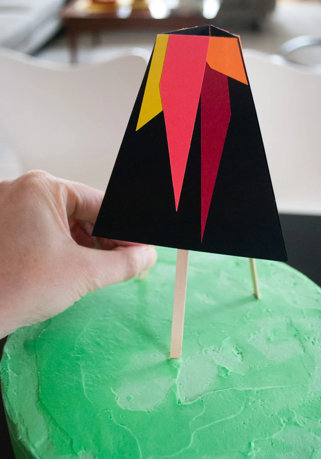 DIY volcano cake topper free printable