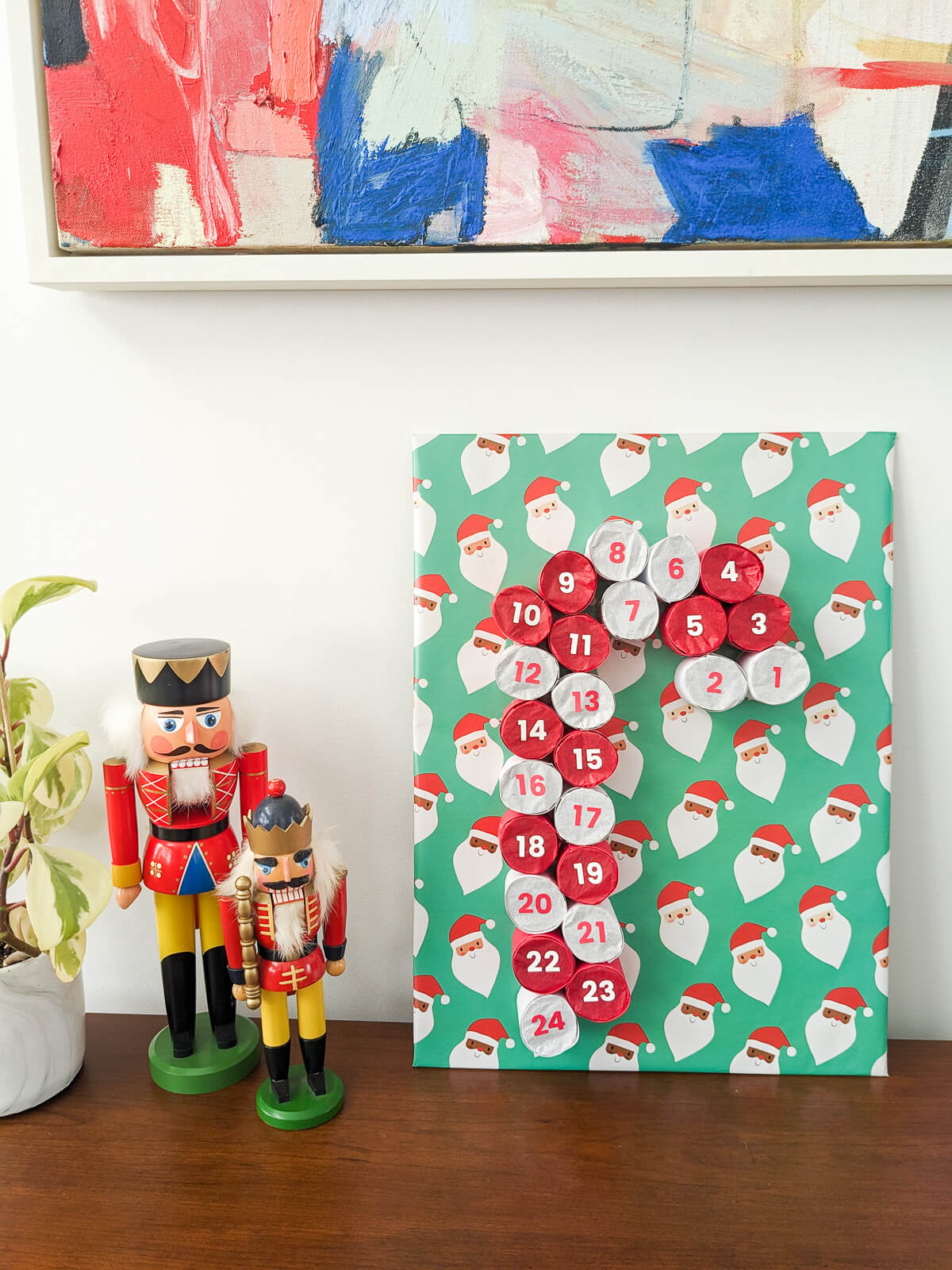 DIY advent calendar with nutcrackers