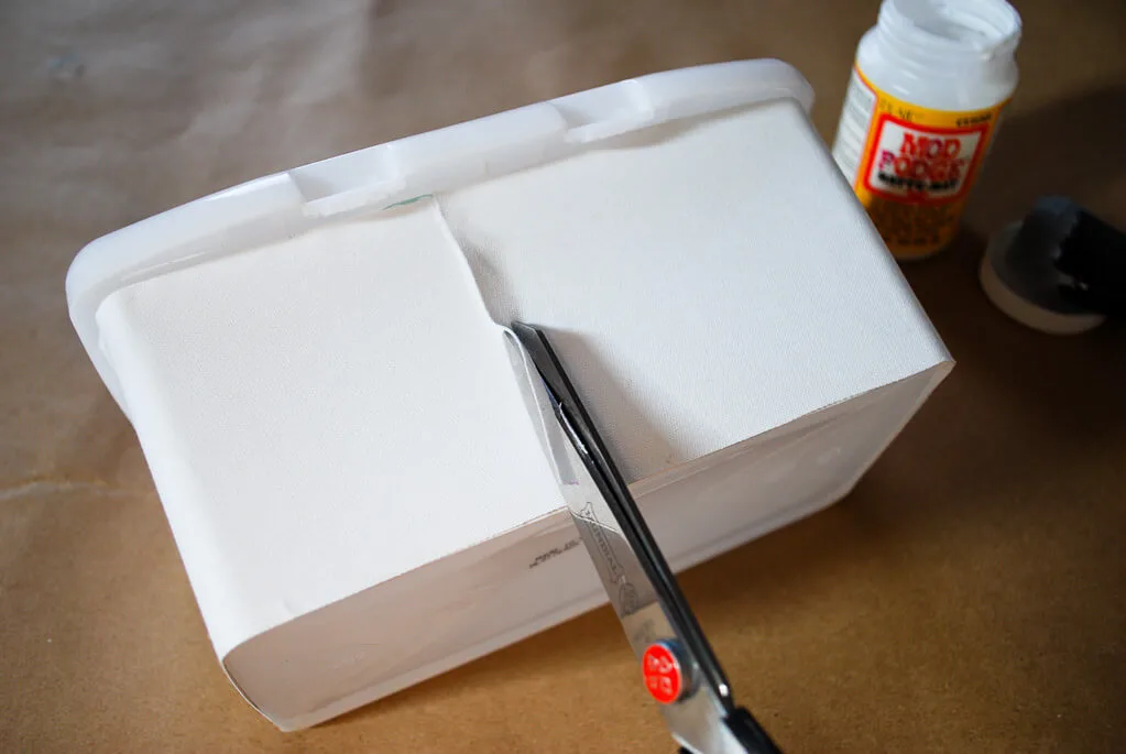 DIY baby wipes container craft