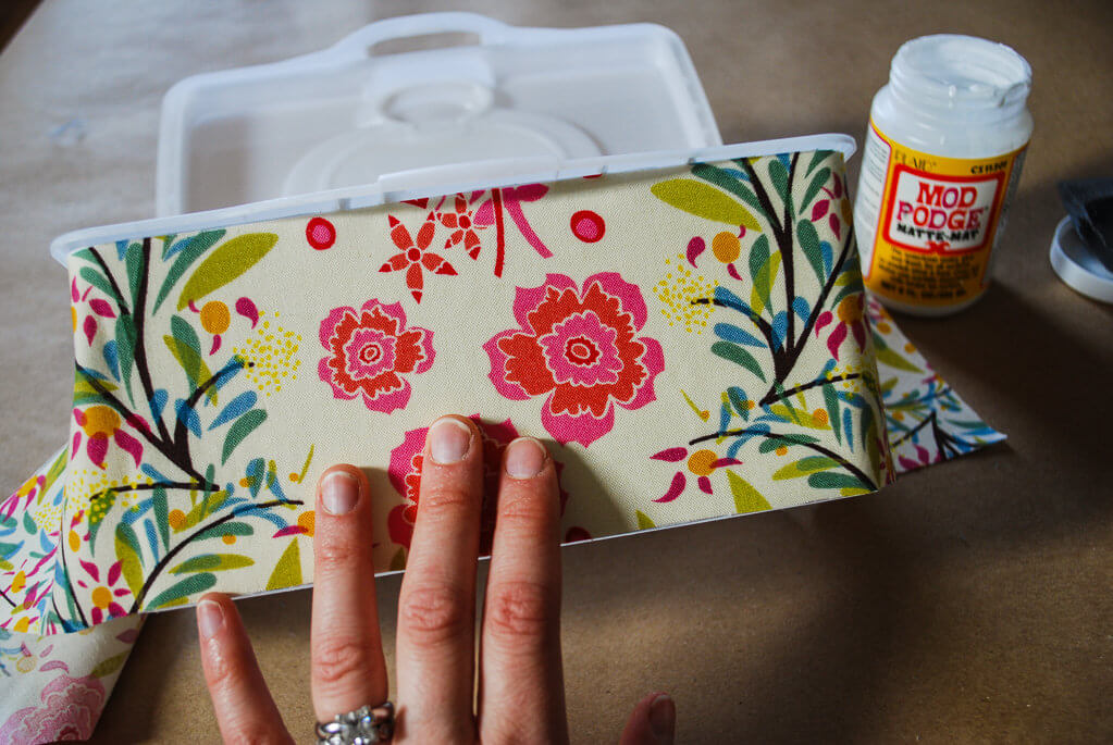 DIY baby wipes container craft