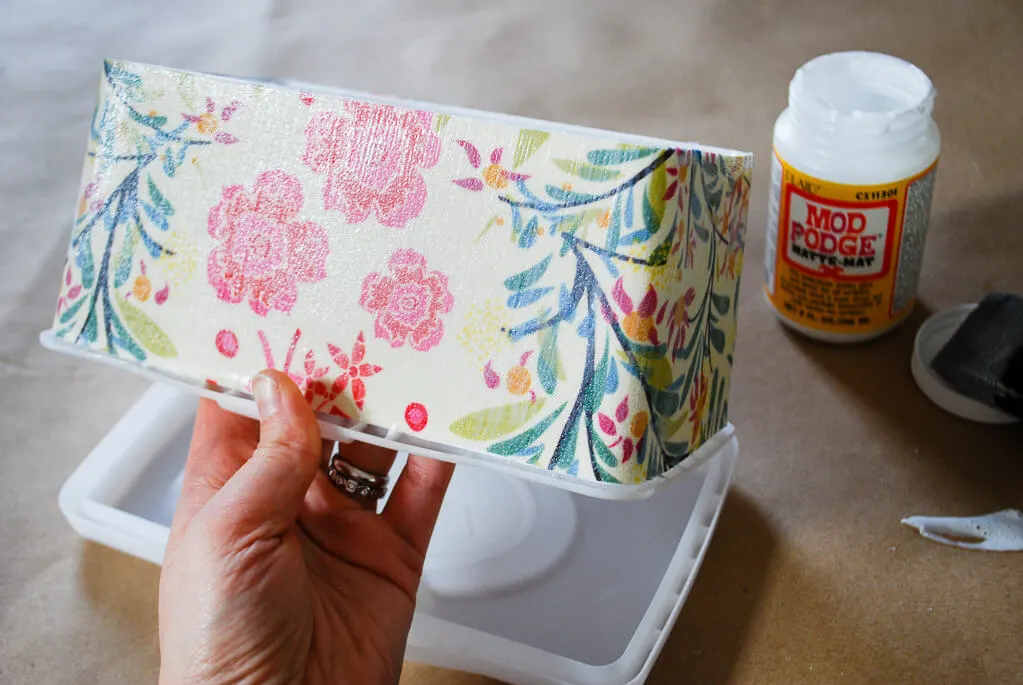 DIY baby wipes container craft