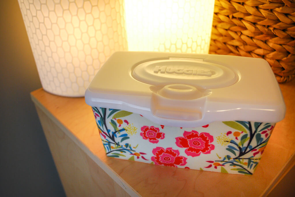 DIY baby wipes container craft