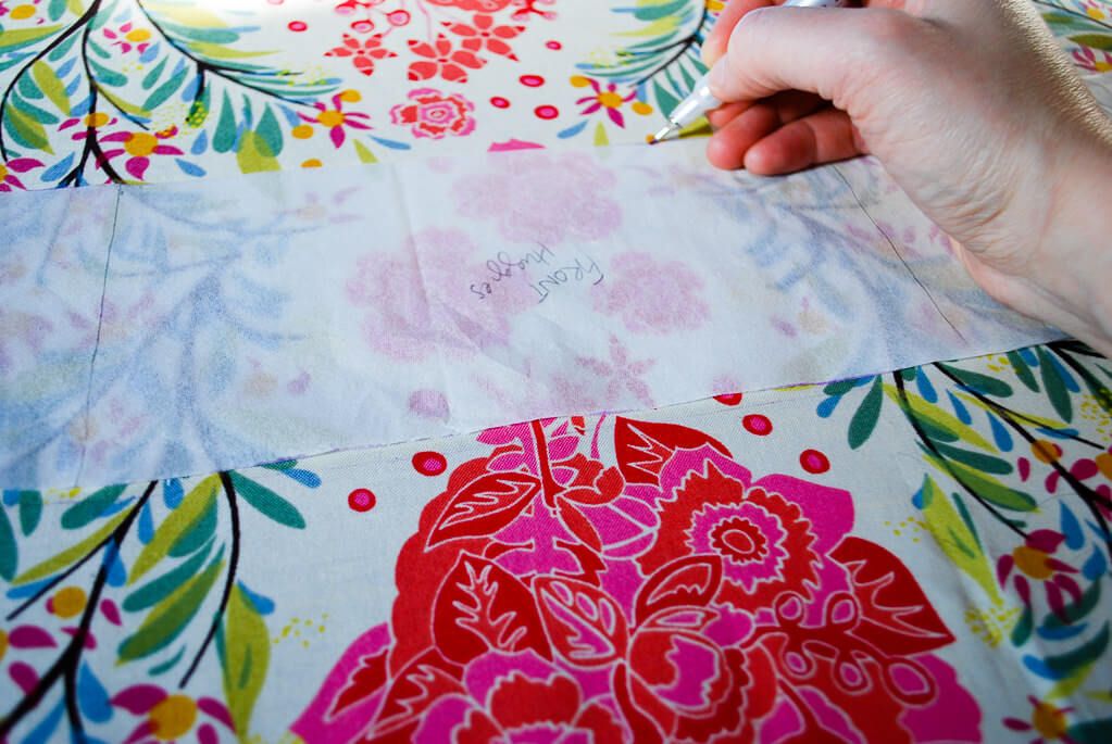 Marking pattern onto fabric