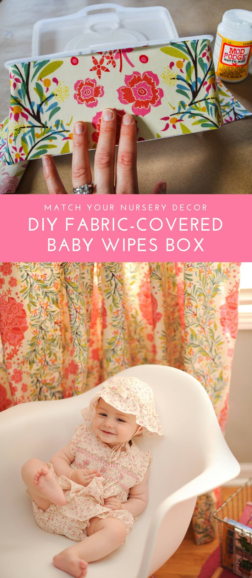 DIY baby wipes container craft