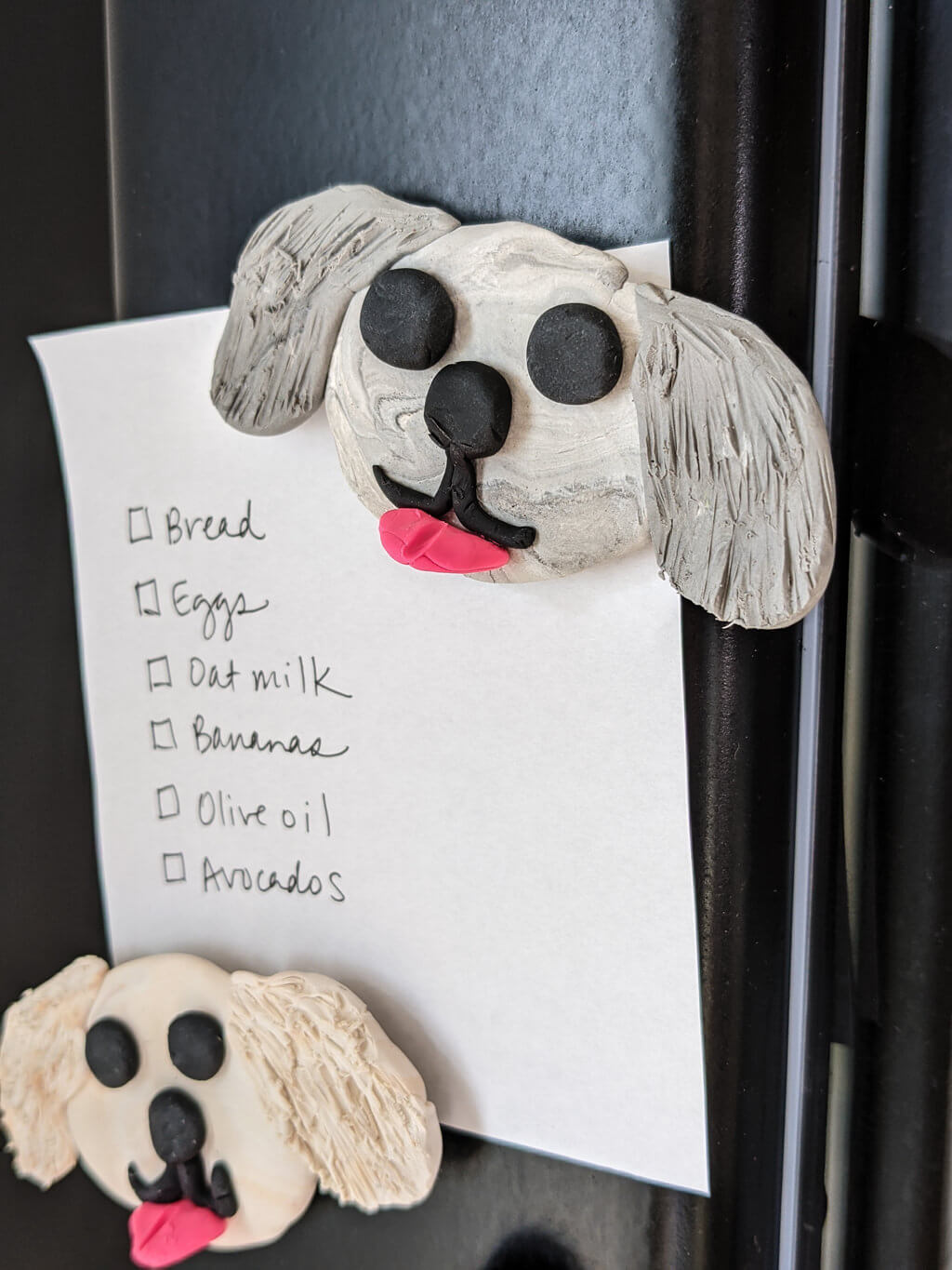 Dogs DIY clay magnets kids craft