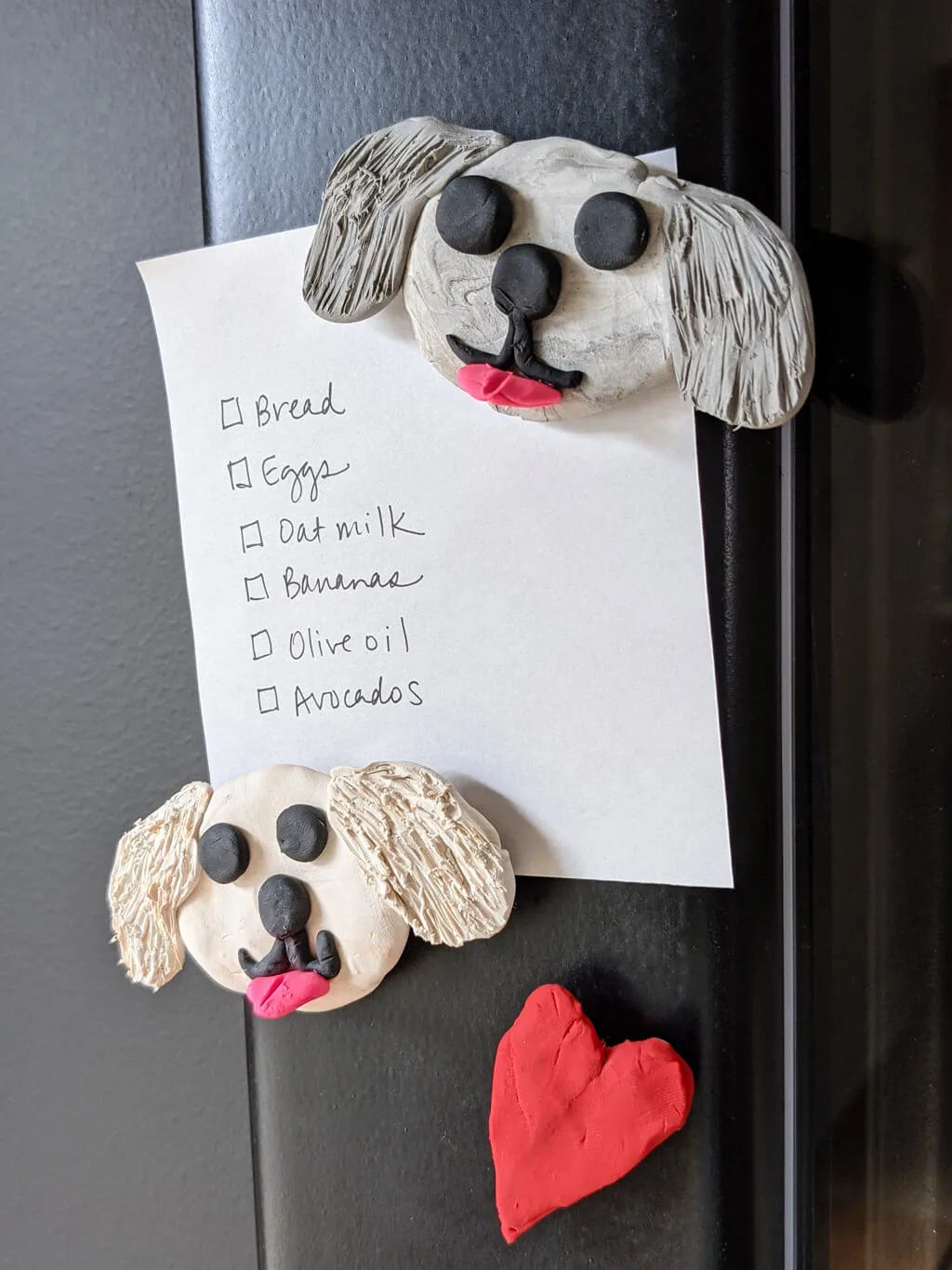 Dogs DIY clay magnets