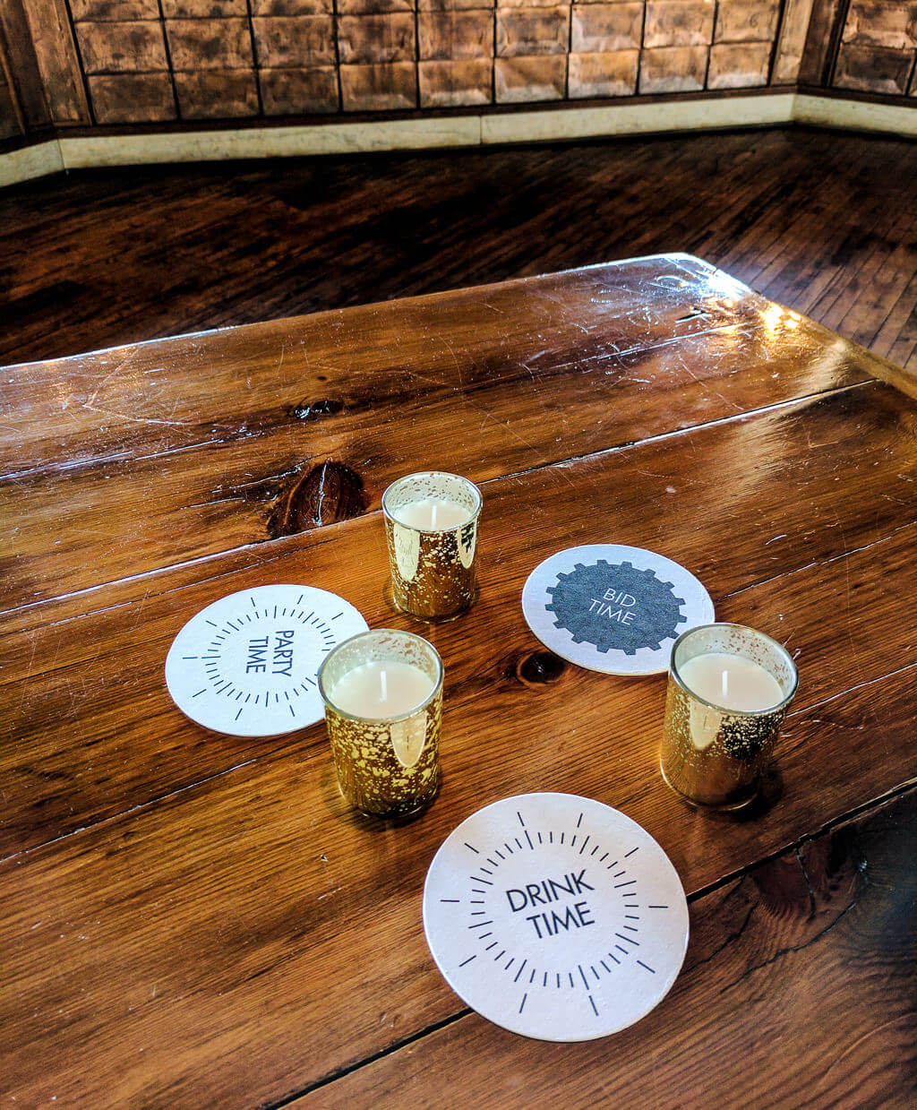 Party time drink coasters
