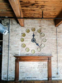 DIY wall clock using paper plates