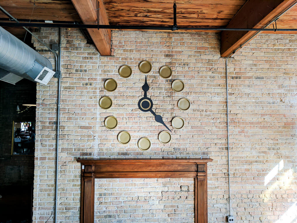 DIY wall clock using paper plates