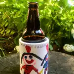 DIY drink coozie to cool dad's bottles and cans. Cute and easy Father's Day gift idea from the kids!