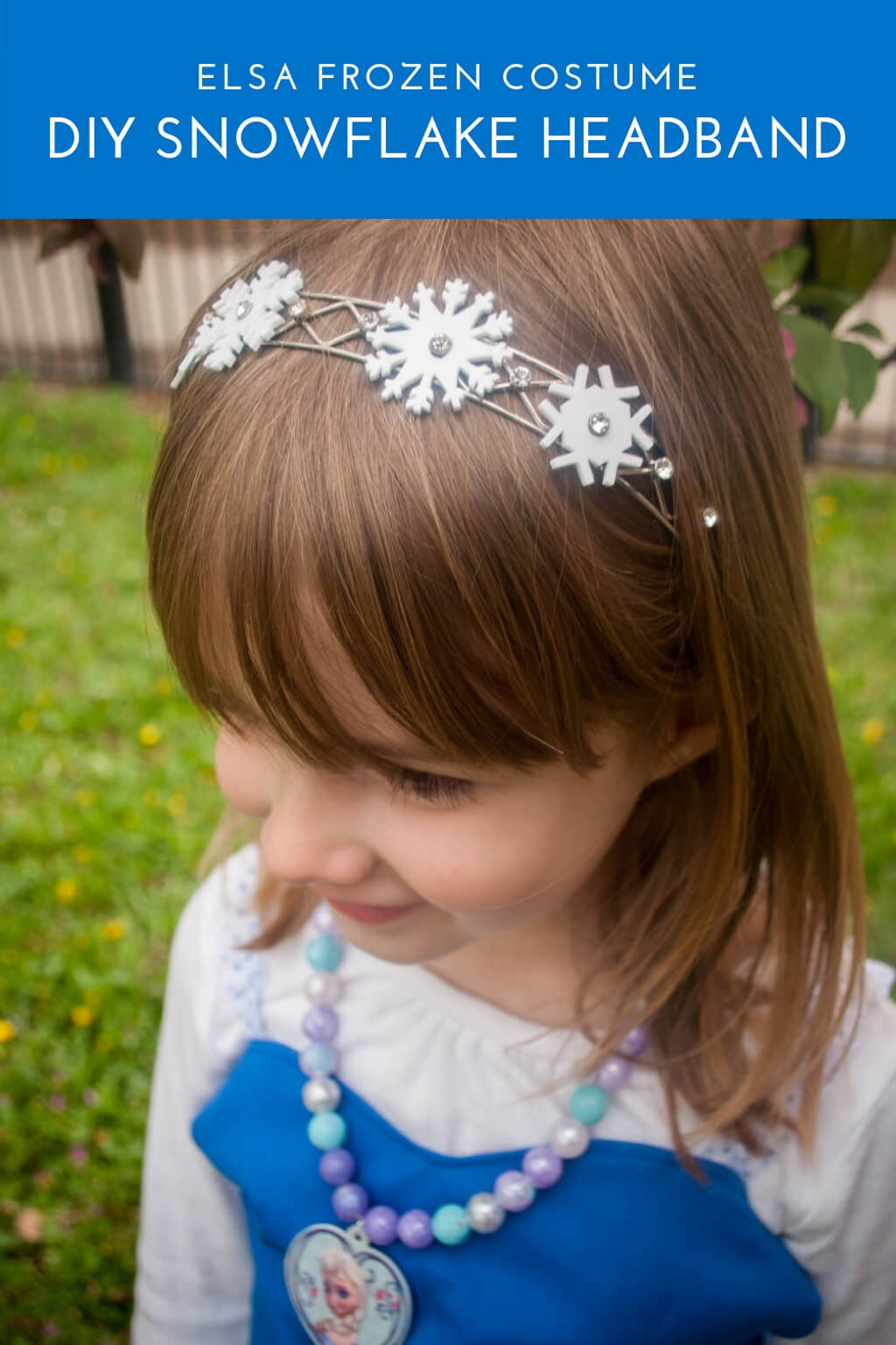 DIY snowflake headband for an Elsa Frozen costume