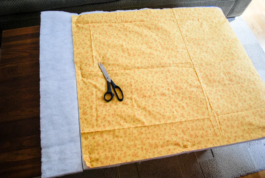 Cutting fabric for a DIY baby gate