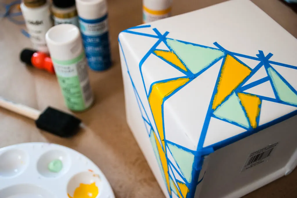 How to paint geometric plant pots