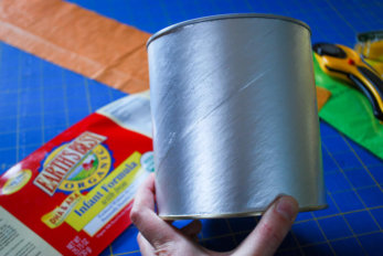 DIY Halloween luminaries from recycled baby formula cans - Merriment Design