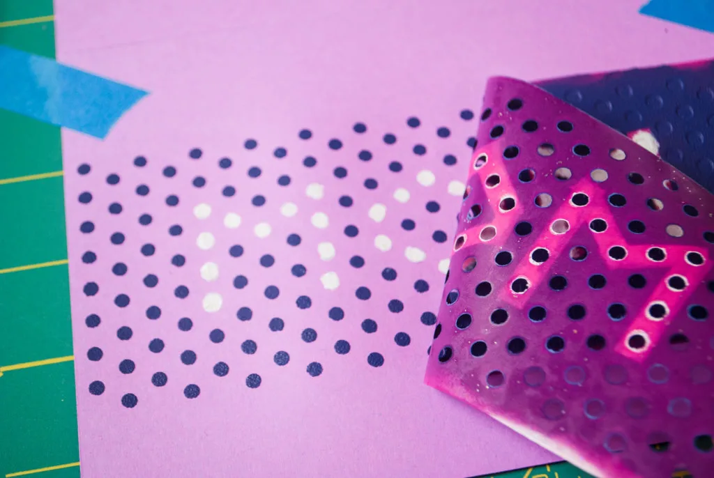 How to use a polka dot adhesive stencil