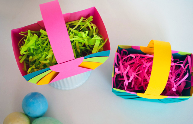 Easy diy paper easter basket merriment design