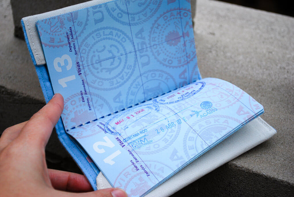 Inside of a passport