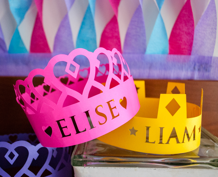 Princess Birthday Party Personalized Craft Kit 12 Crowns DIY Craft Crown For Girls 
