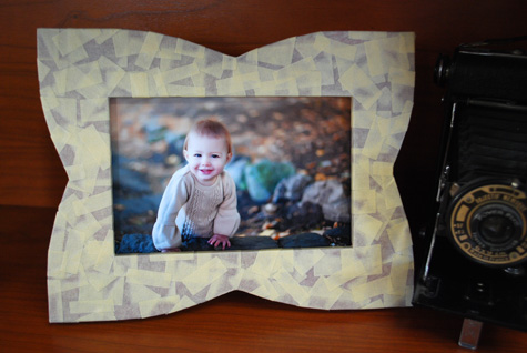 How to make a DIY photo frame masking tape craft idea and free tutorial