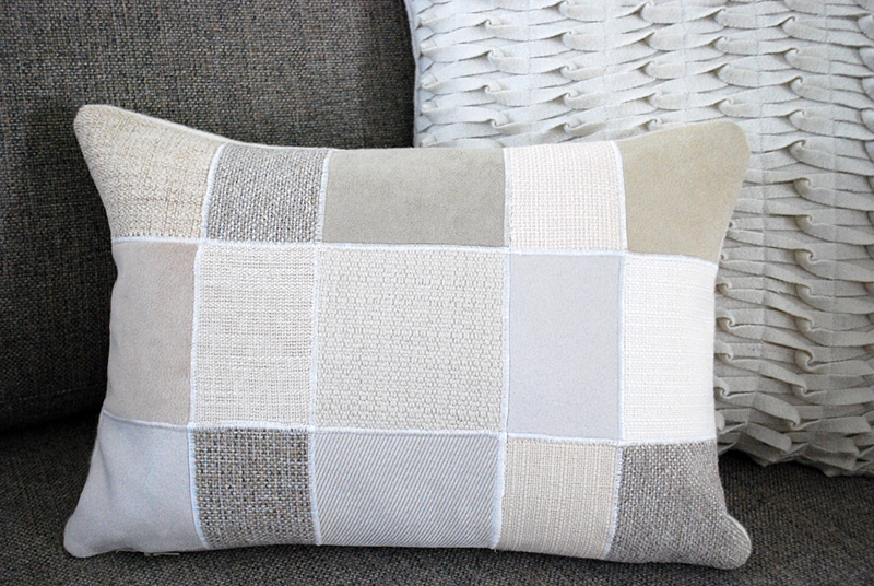 How to make a DIY Pillow from Leftover Sofa Fabric Swatches sewing tutorial