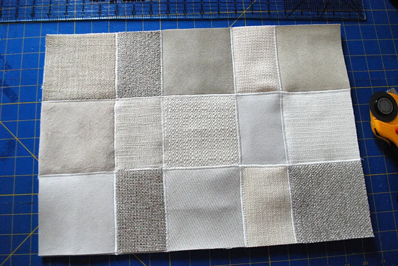 How to make a DIY Pillow from Leftover Sofa Fabric Swatches sewing tutorial