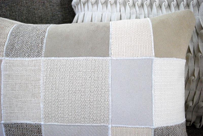 How to make a DIY Pillow from Leftover Sofa Fabric Swatches sewing tutorial