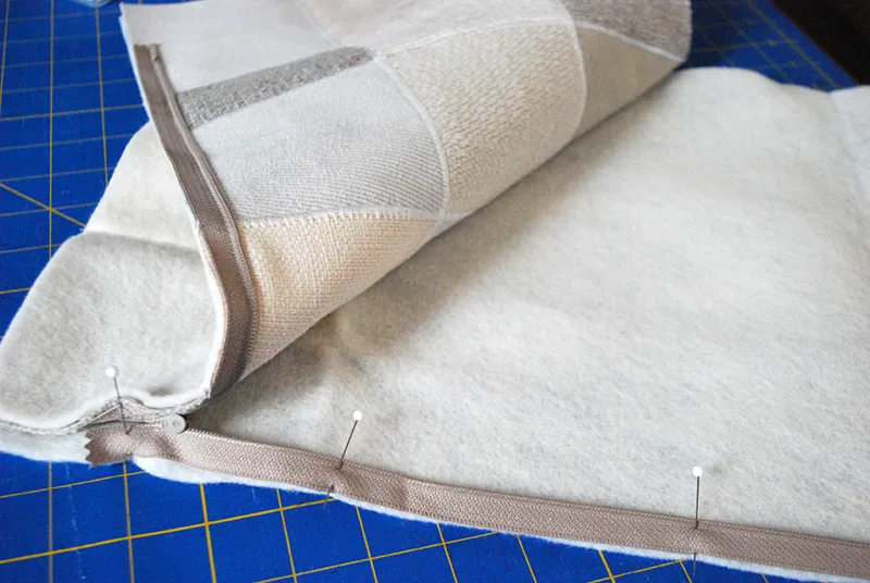How to make a DIY Pillow from Leftover Sofa Fabric Swatches sewing tutorial