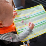 DIY wipeable baby placemat great for clip on high chairs (free sewing pattern)