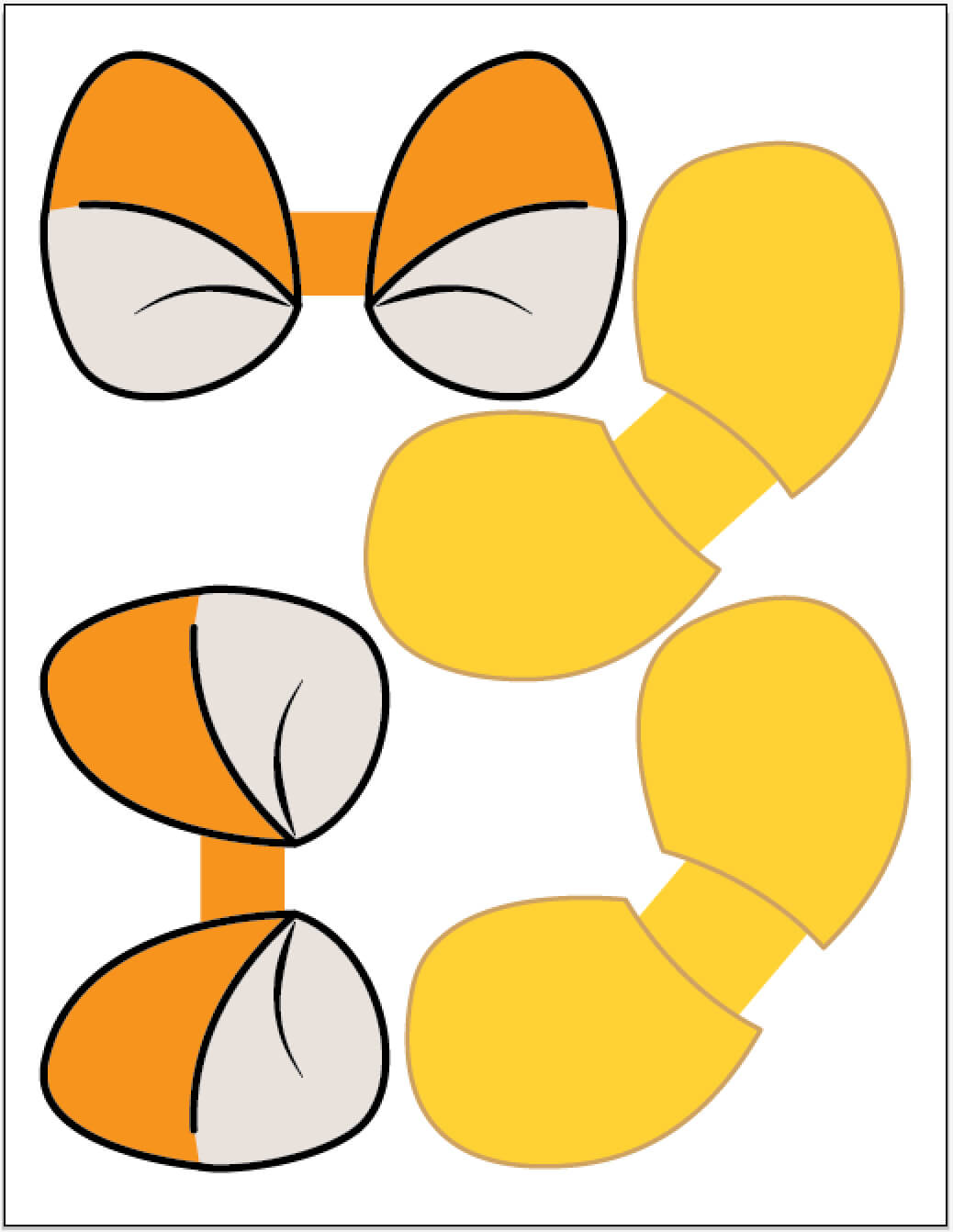 Printable Winnie the Pooh and Tigger ears for DIY Winnie the Pooh headbands