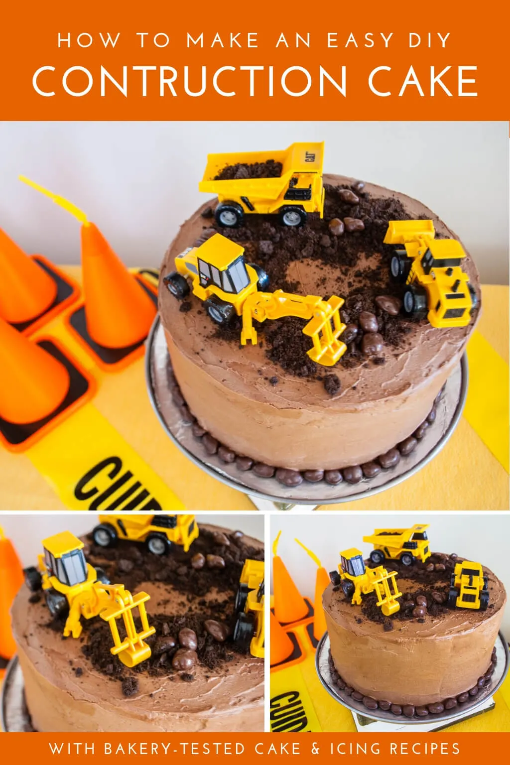 Easy DIY construction birthday cake recipes
