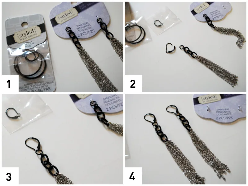 DIY custom jewelry using Styled by Tori Spelling Noir and Glitz collections