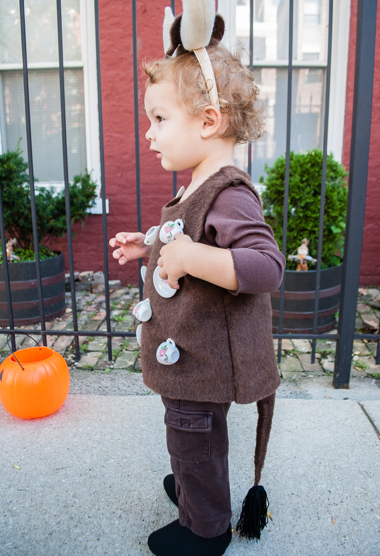 Easy DIY Halloween Costume for Toddlers: Bull In A China Shop by @merrimentdesign