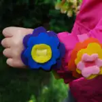 Easy kids spring activity: felt flowers