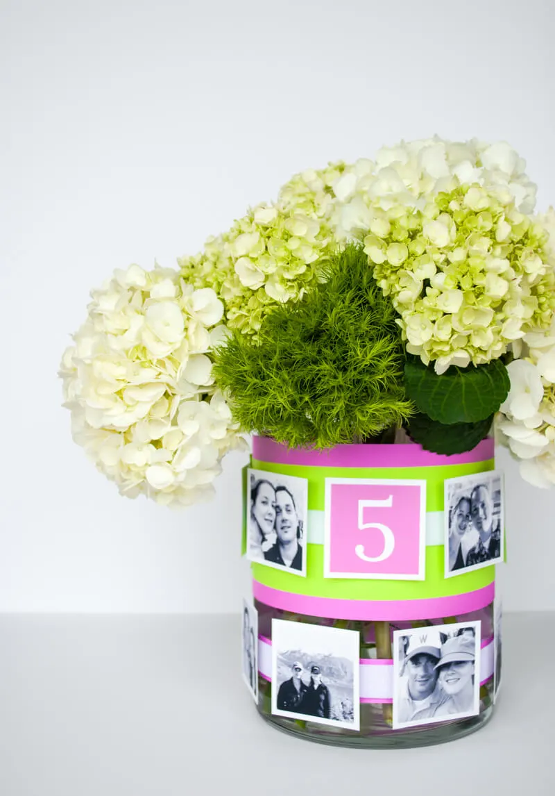 Easy DIY Photo Centerpieces For Wedding Receptions and Bridal Showers