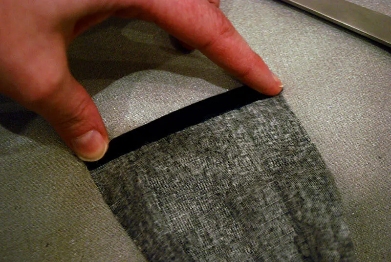 Folding fabric for a carrying strap