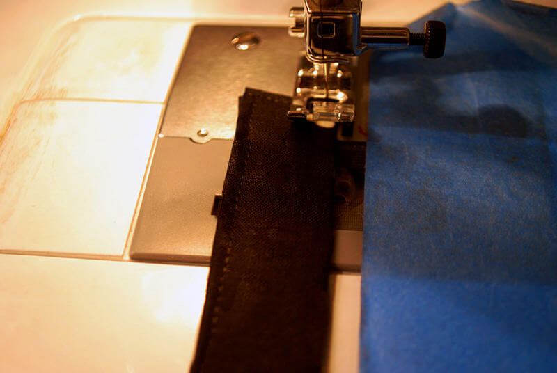Sewing a strap for a DIY dog blanket