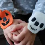 Easy no-sew Halloween bracelets
