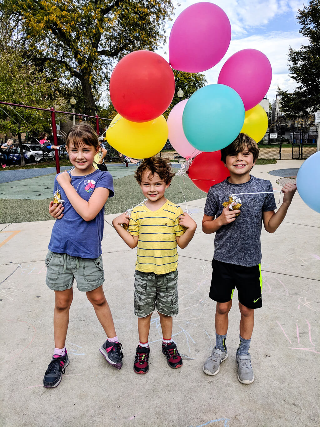 Kids with balloons