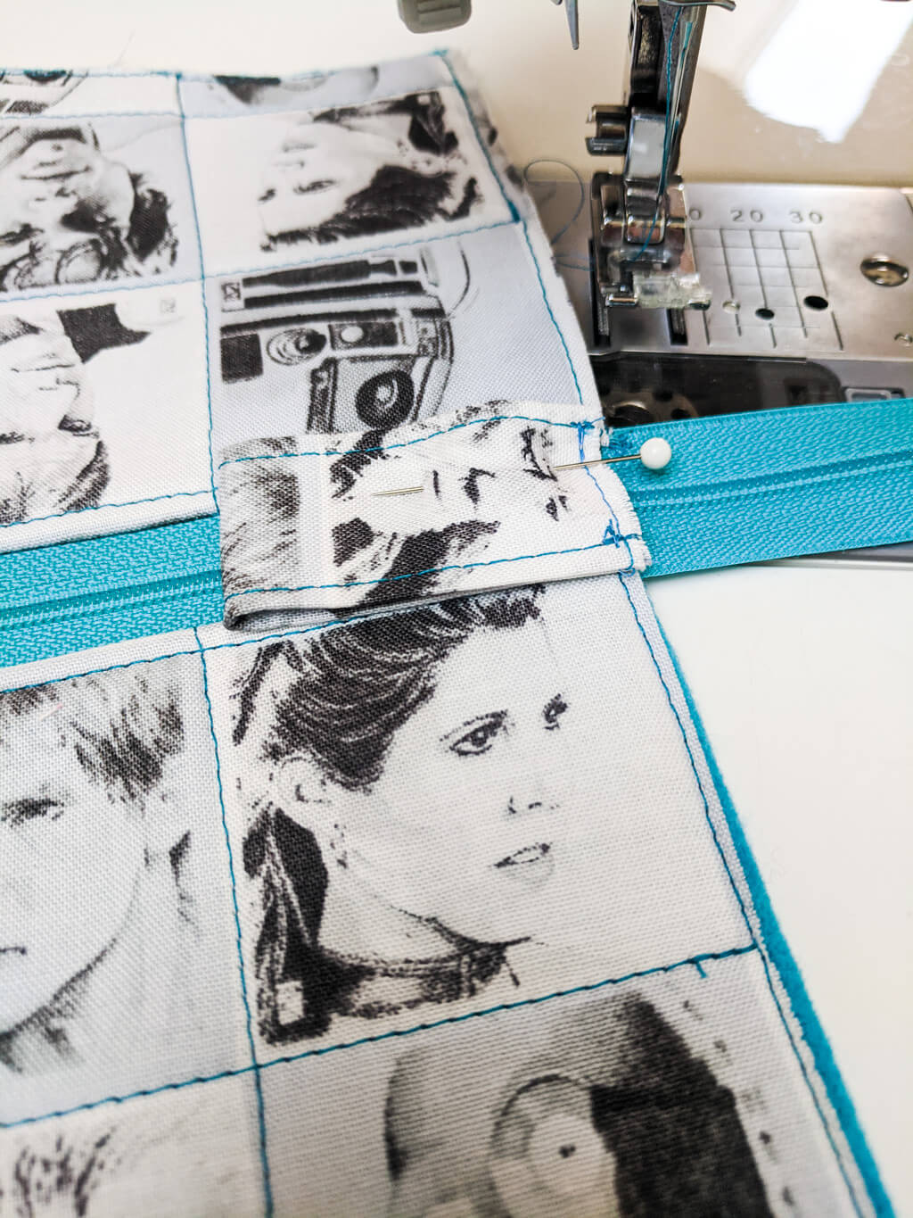 How to sew a pull tab onto a zipper pouch