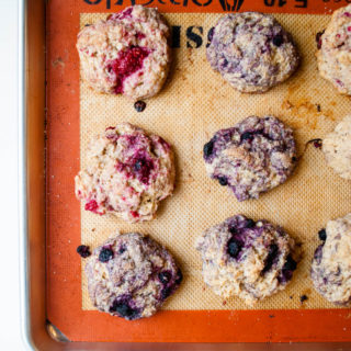 Easy berry scones recipe - blackberry and raspberry