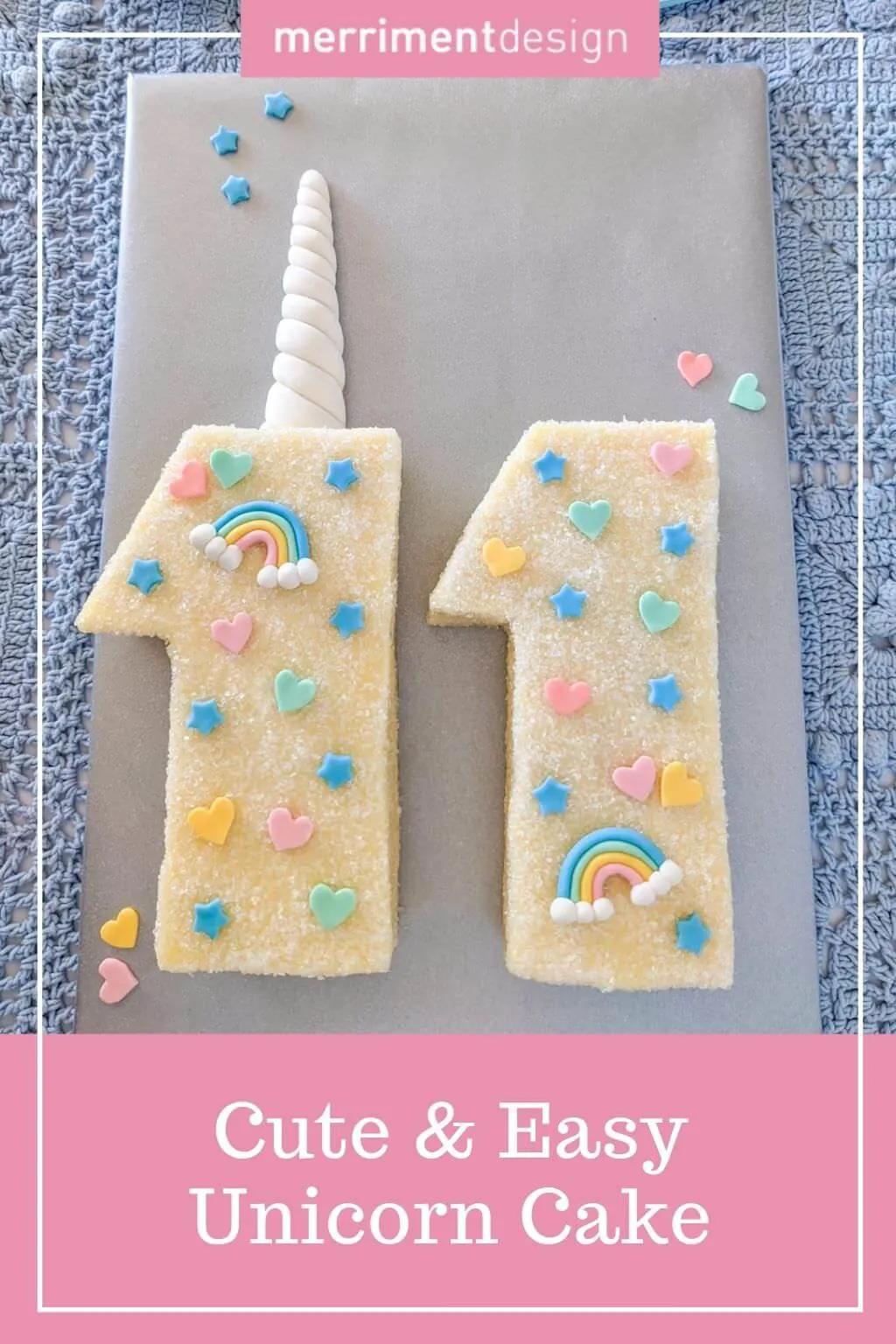 Cute and easy unicorn cake DIY