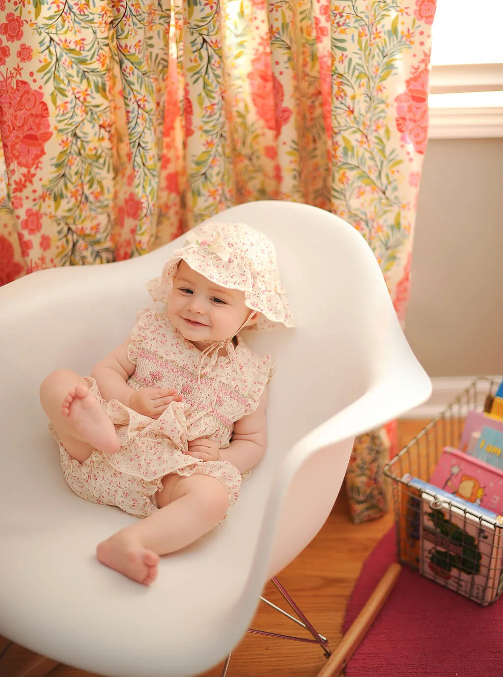 Elise in a rocking chair