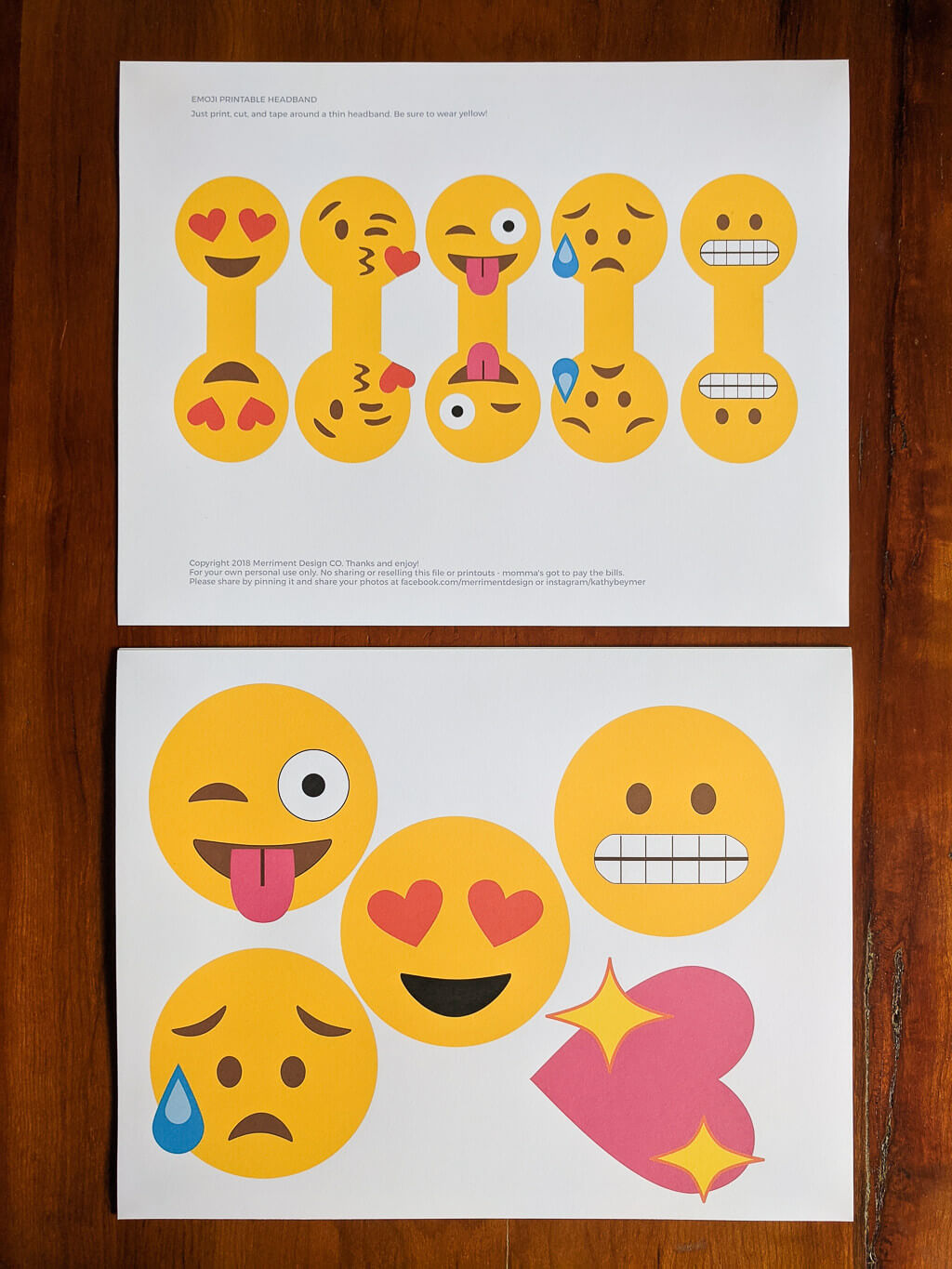 Free printable emojis for an easy DIY emoji Halloween costume