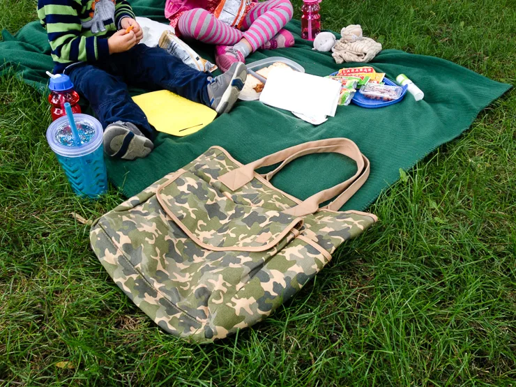 Camo sales canvas tote