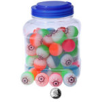 Neon bouncy ball eyeballs